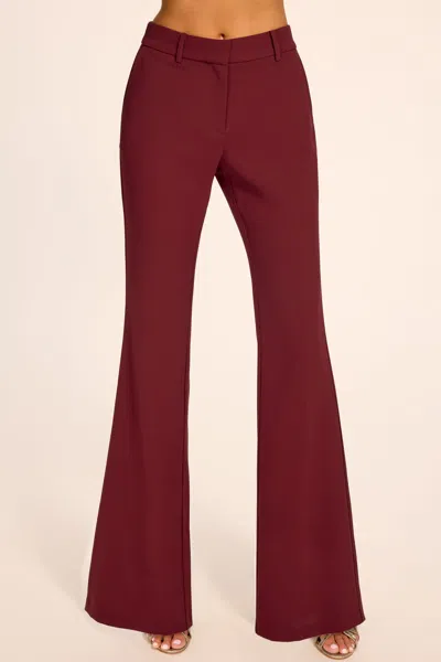 Ramy Brook Orian Tailored Flare Pant Cranberry