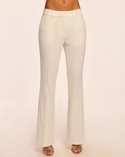 Ramy Brook Orian Tailored Flare Pant Winter White In Gold
