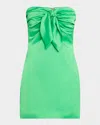 Ramy Brook Orion Strapless Mini Dress In Tropic Green