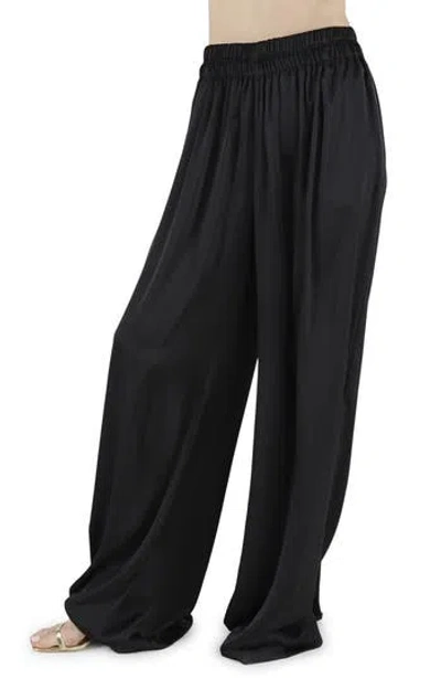Ramy Brook Orion Wide Leg Pull-on Pants In Black