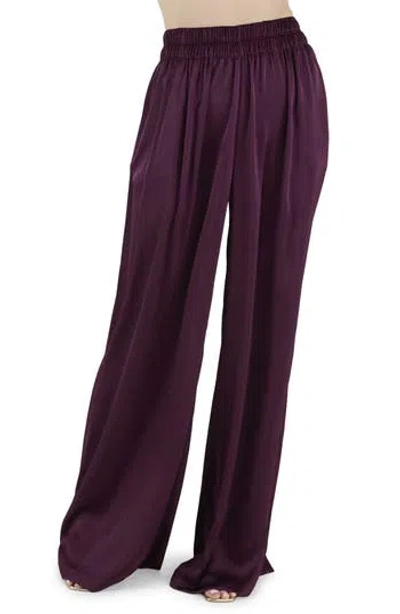 Ramy Brook Orion Wide Leg Pull-on Pants In Purple