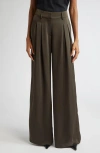 Ramy Brook Oscar Pleated Pants In Green