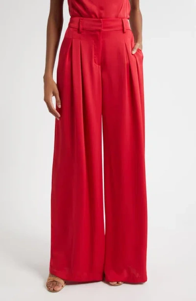 Ramy Brook Oscar Pleated Pants In Red