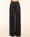 Ramy Brook Oscar Pleated Wide Leg Pant In Black