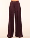 Ramy Brook Oscar Pleated Wide Leg Pant In Purple