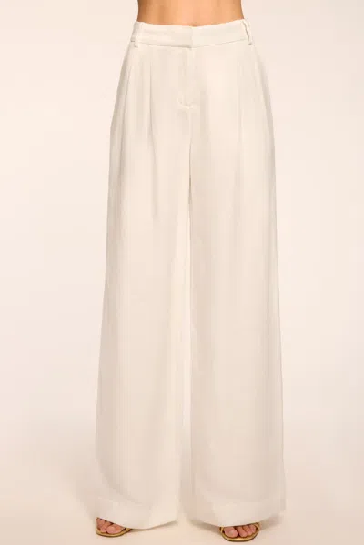 Ramy Brook Oscar Textured Linen Pant White Linen