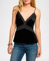 Ramy Brook Otis Velvet Camisole In Black