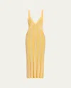 Ramy Brook Paetyn Knit Maxi Dress In Daisy Yellow Stripe