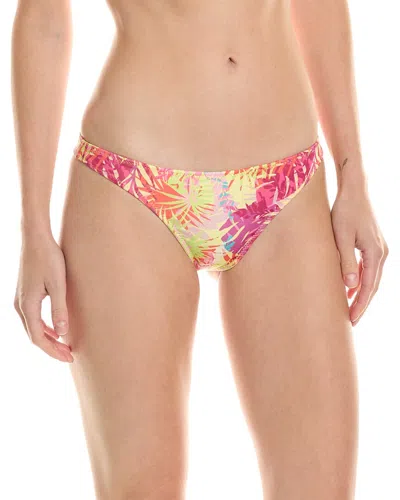 Ramy Brook Palm Printed Isla Bikini Bottom In Pink