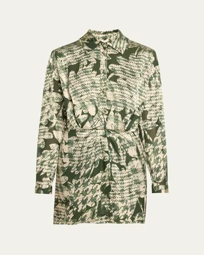 RAMY BROOK PALMER SATIN MINI DRESS