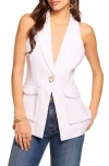 Ramy Brook Paloma Exposed Seam Vest In White