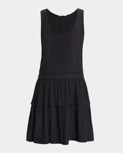 Ramy Brook Paola Drop-waist Mini Dress In Black