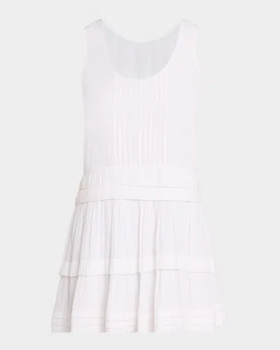 Ramy Brook Paola Drop-waist Mini Dress In White