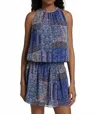 Ramy Brook Patchwork Paris Dress In Multi In Blue