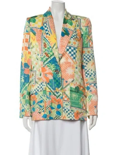Pre-owned Ramy Brook Patterned Blazer In Multicolor