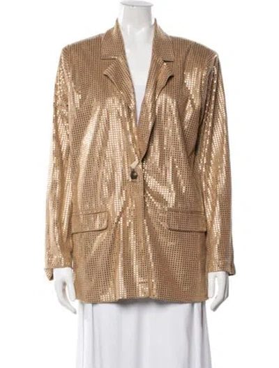 Pre-owned Ramy Brook Patterned Blazer In Neutrals