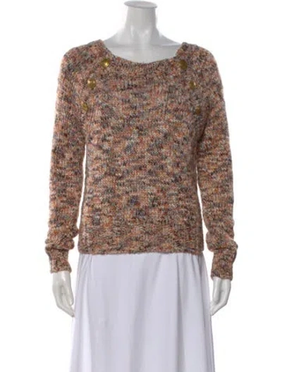 Pre-owned Ramy Brook Patterned Crew Neck Sweater In Multi