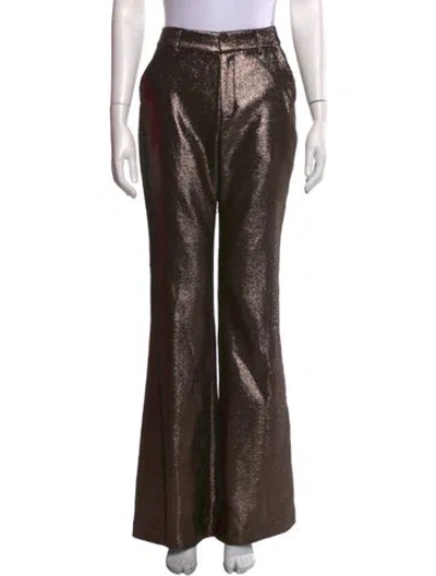 Pre-owned Ramy Brook Patterned Flared Pants In Brown