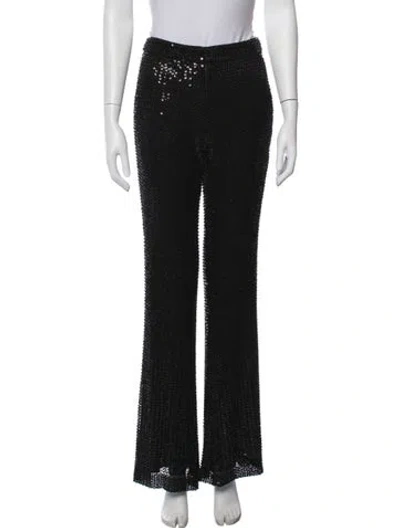 Pre-owned Ramy Brook Patterned Flared Pants W/ Tags In Black