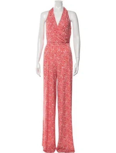 Pre-owned Ramy Brook Patterned Halterneck Jumpsuit In Multi