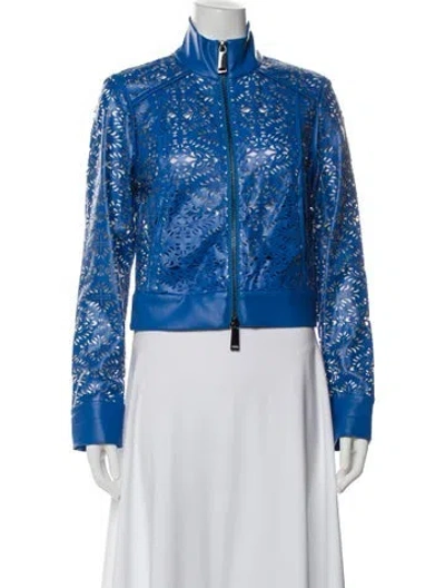 Pre-owned Ramy Brook Patterned Jacket In Blue