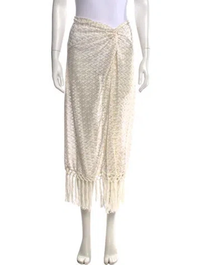 Pre-owned Ramy Brook Patterned Long Skirt In Neutral