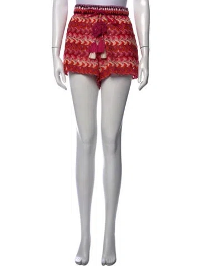 Pre-owned Ramy Brook Patterned Mini Shorts In Pink