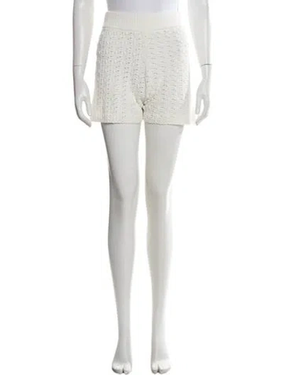 Pre-owned Ramy Brook Patterned Mini Shorts W/ Tags In White