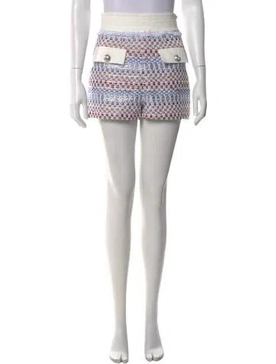 Pre-owned Ramy Brook Patterned Mini Shorts In White