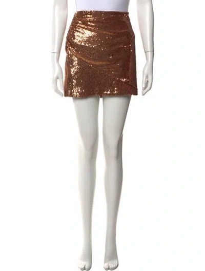 Pre-owned Ramy Brook Patterned Mini Skirt In Blue