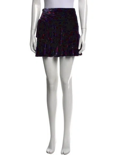 Pre-owned Ramy Brook Patterned Mini Skirt In Purple