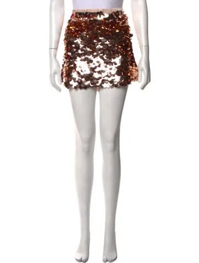 Pre-owned Ramy Brook Patterned Mini Skirt W/ Tags In Brown