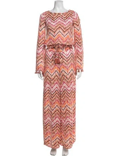 Pre-owned Ramy Brook Patterned Pant Set W/ Tags In Orange