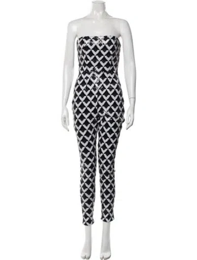 Pre-owned Ramy Brook Patterned Strapless Jumpsuit In Multi