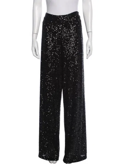 Pre-owned Ramy Brook Patterned Wide Leg Pants W/ Tags In Black