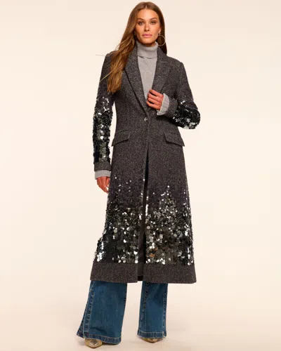 Ramy Brook Paul Wool Blend Embellished Coat In Multi
