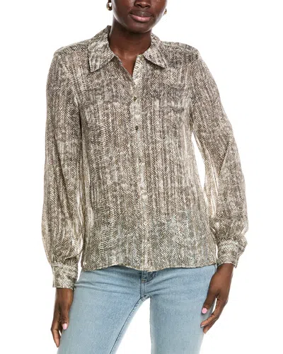 Ramy Brook Pauline Printed Silk-blend Blouse In Neutral