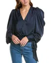 Ramy Brook Pauline Puff Sleeve Blouse In Blue
