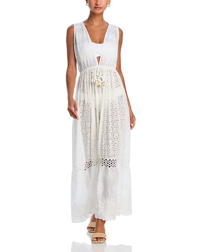 Ramy Brook Paxton Cover Up Maxi Dress In White Floral