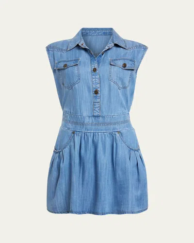 RAMY BROOK PAXTON DENIM MINI SHIRTDRESS
