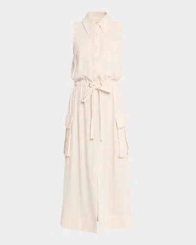 Ramy Brook Payton Belted Midi Shirtdress In Pink