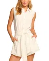 Ramy Brook Paz Relaxed Button Front Romper In White