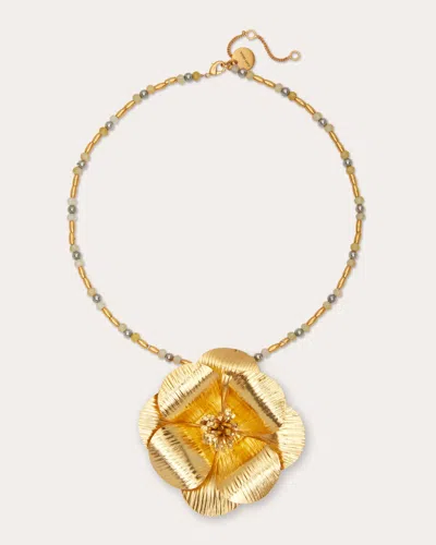 Ramy Brook Penelope Flower Necklace In Gold