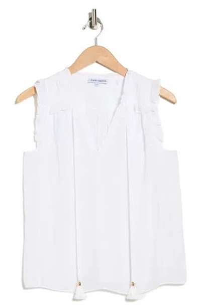 Ramy Brook Perri Split Neck Top In White