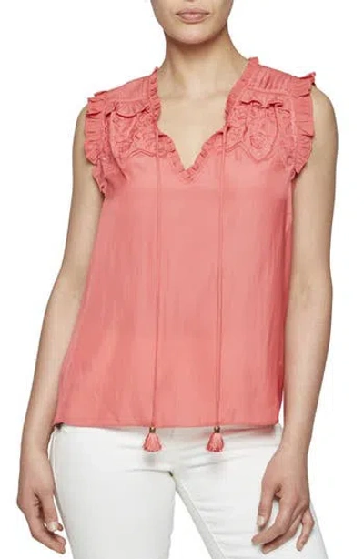 Ramy Brook Perri Split Neck Top In Pink