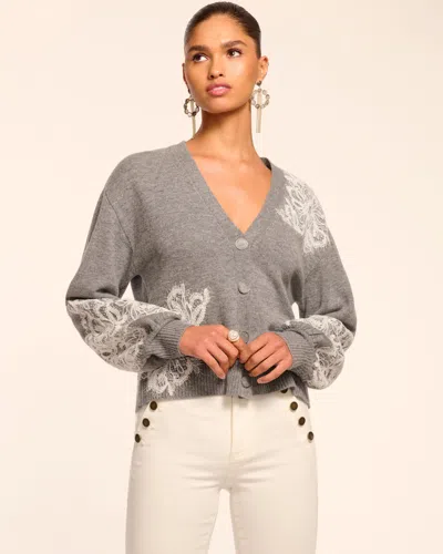 Ramy Brook Perry Wool Embellished Cardigan Sweater In Multi