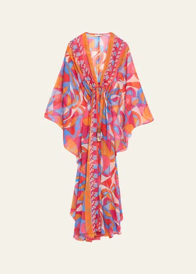 Ramy Brook Phebe Semi-sheer Maxi Coverup In Multi