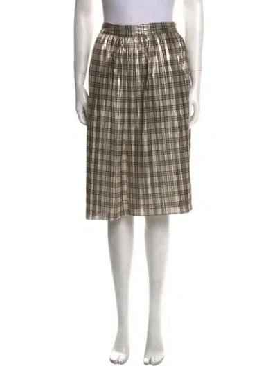 Pre-owned Ramy Brook Plaid Print Knee-length Skirt