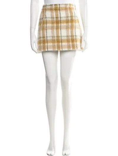 Pre-owned Ramy Brook Plaid Print Mini Skirt In Multi