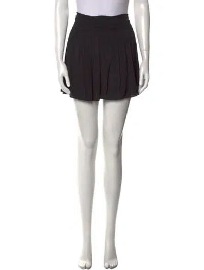Pre-owned Ramy Brook Pleated Accents Mini Skirt In Black